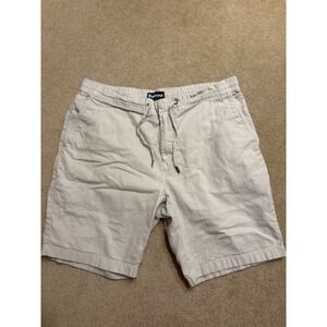 Barbour Shorts Mens 36 Beige Linen Cotton Blend Outdoors Preppy Chino Drawstring